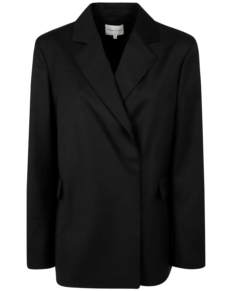 Loulou Studio Arlo Double-Breasted Jacket Black