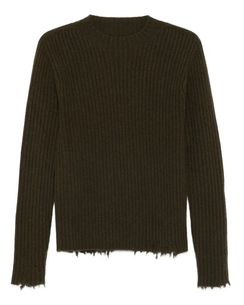 Uma Wang Rib Top" Long Sleeve Green