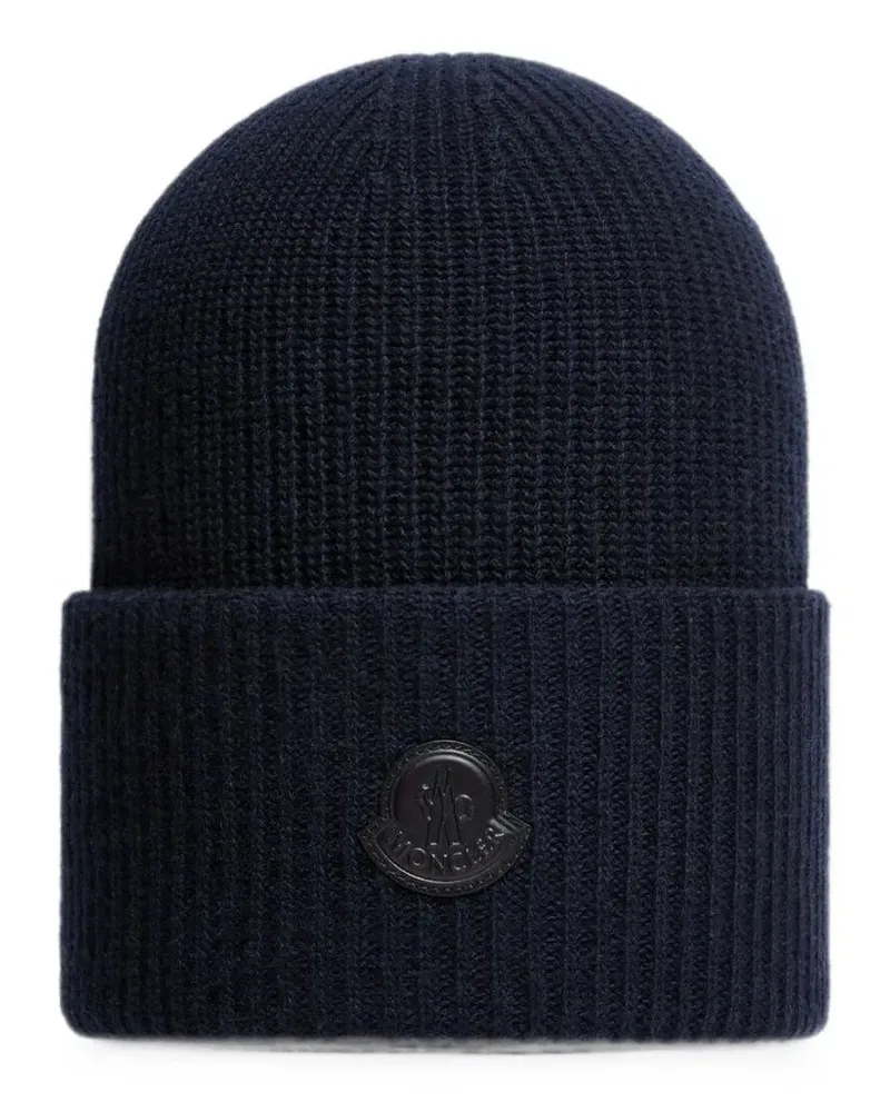 Moncler Hat Wool Blue Blue