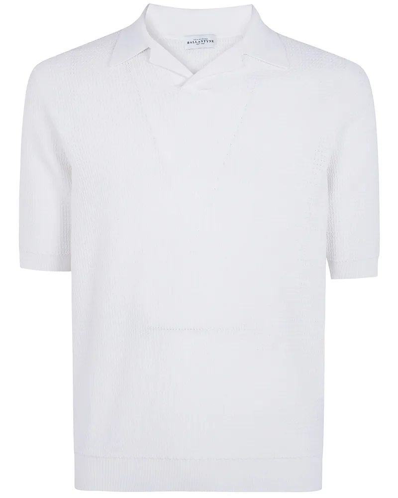 Ballantyne Riso" Stitch Polo Shirt White