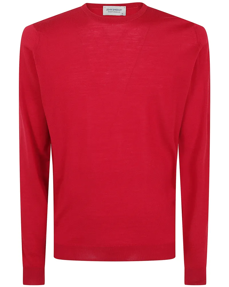 John Smedley Sweater Crewneck Long Sleeves "Lundy Red