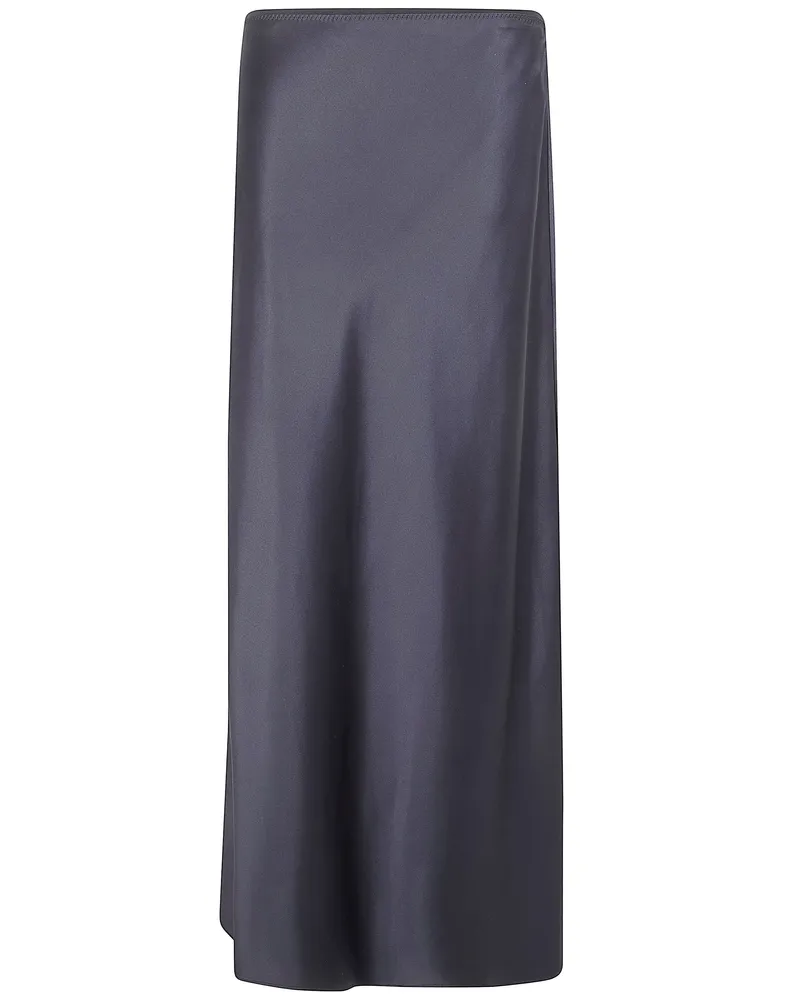 Joseph Isaak" Long Skirt Silk Satin Black
