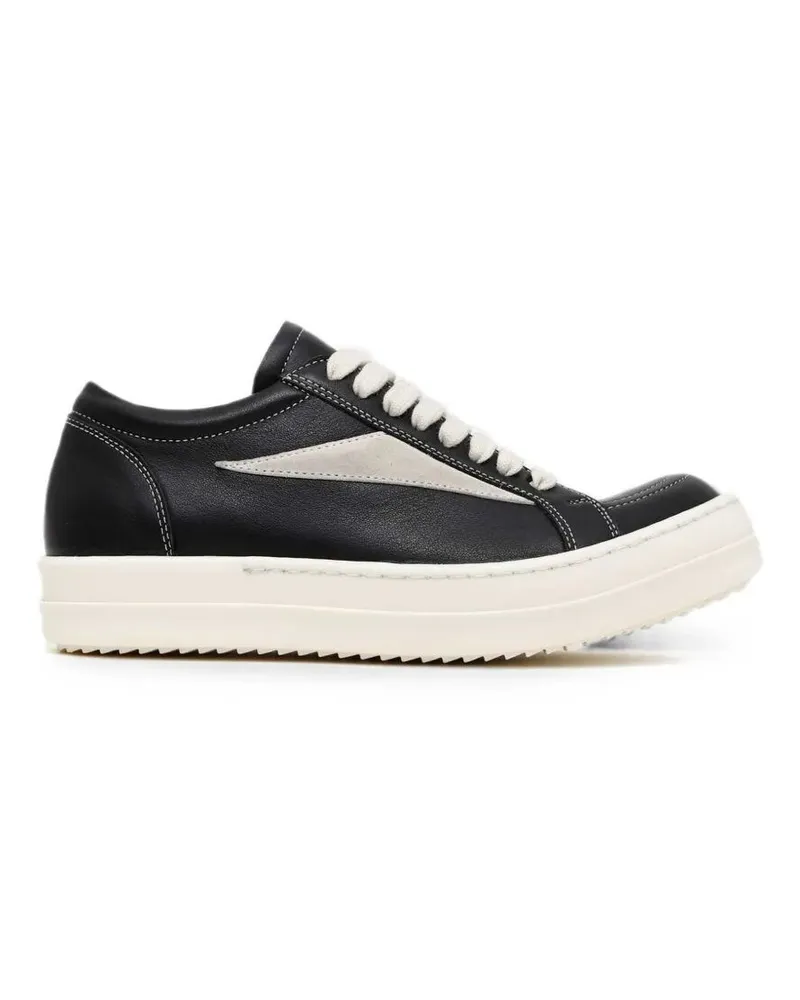 Rick Owens Trainers Vintage Leather Sneakers Black