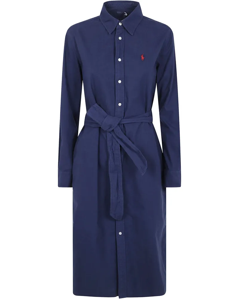 Ralph Lauren N Cory Long Sleeve Day Dress Blue