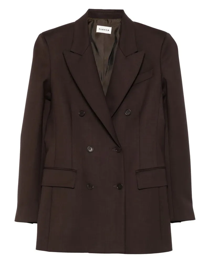 P.A.R.O.S.H. P. A.R. O H. Double Breasted Jacket Brown