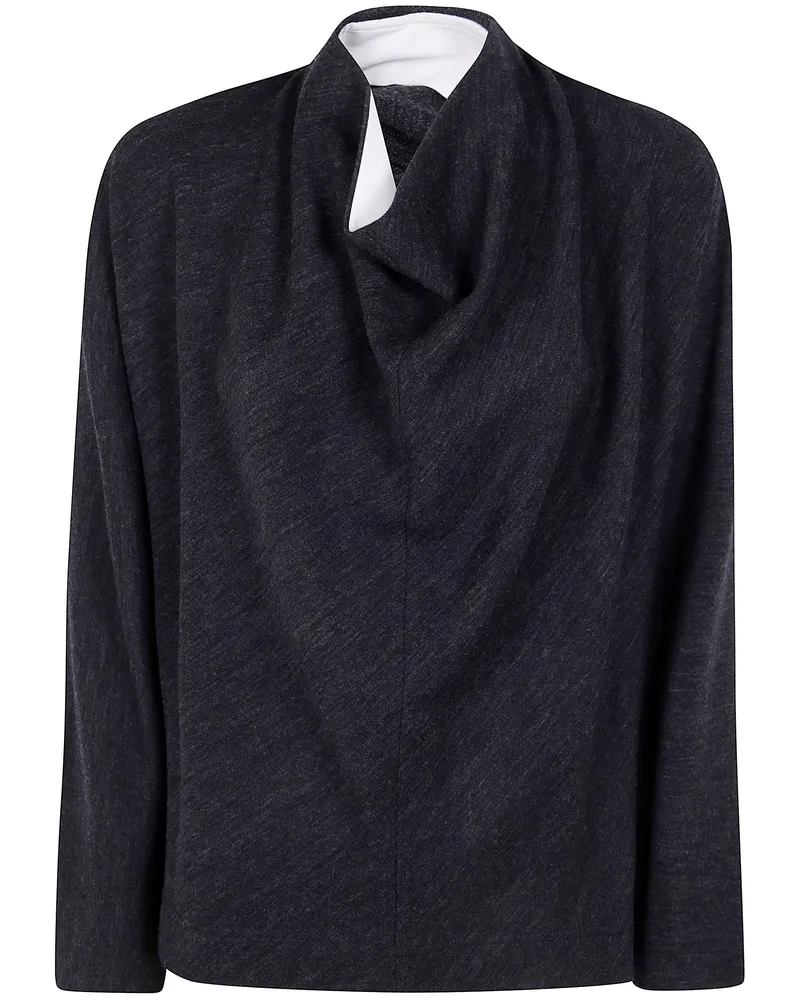 Carven Drape Back Top Gray