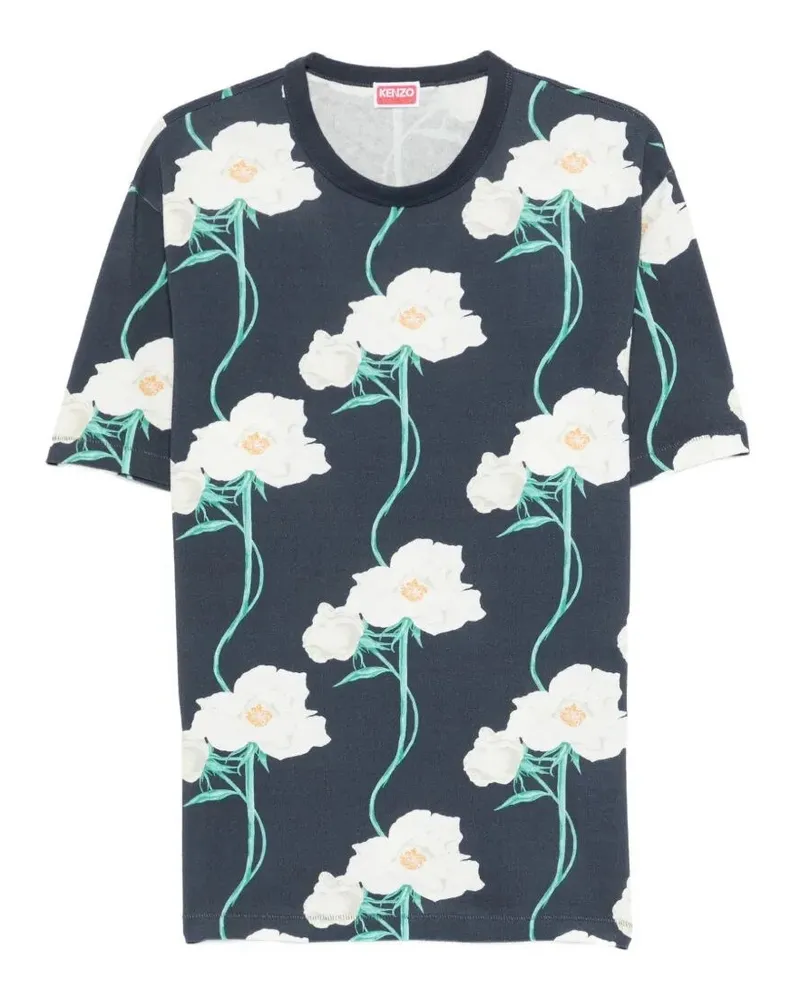 Kenzo Kenzo Archive Rose Classic T-Shirt Blue