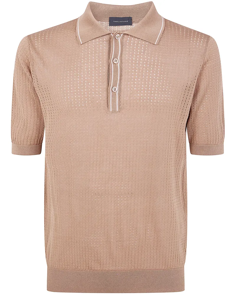 Tagliatore Classic Polo Shirt Brown