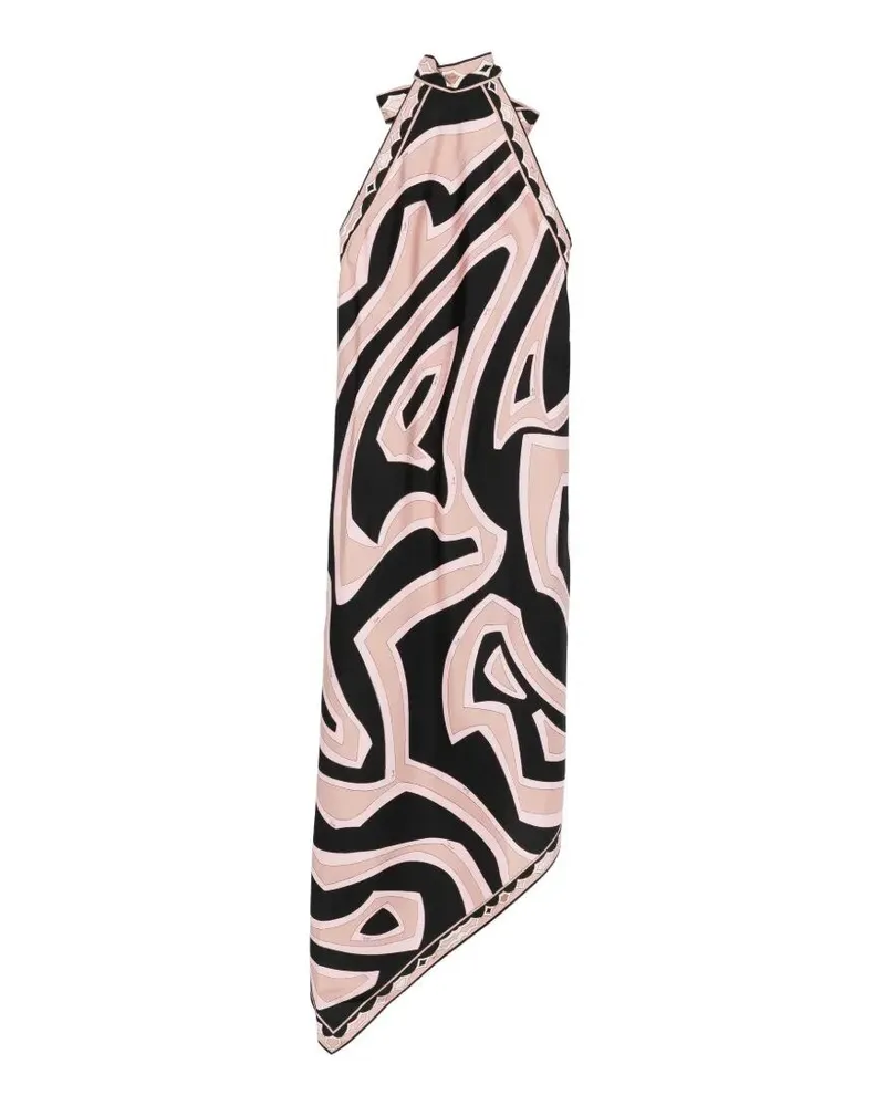 Emilio Pucci Silk Twill Midi Dress Beige