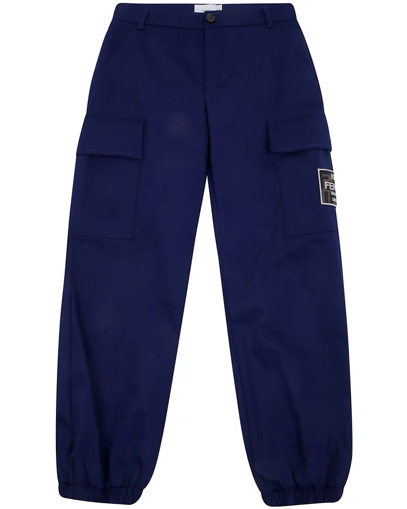 Fendi Pants Cotton Blue "Eavy Gabardine Blue