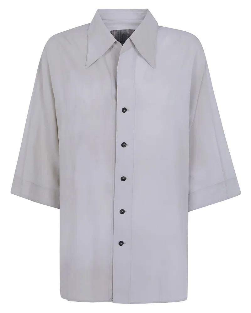 Ziggy Chen Shirt Short Sleeves "Back Gathered Shirt Gray