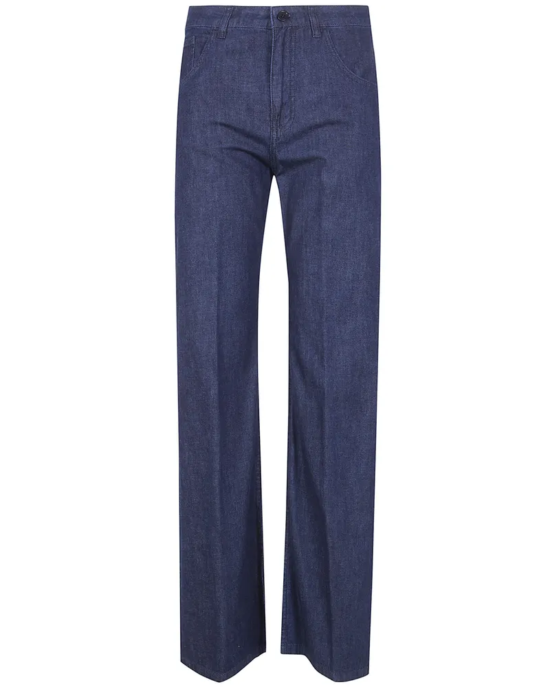 ASPESI Straight Leg Trousers Blue