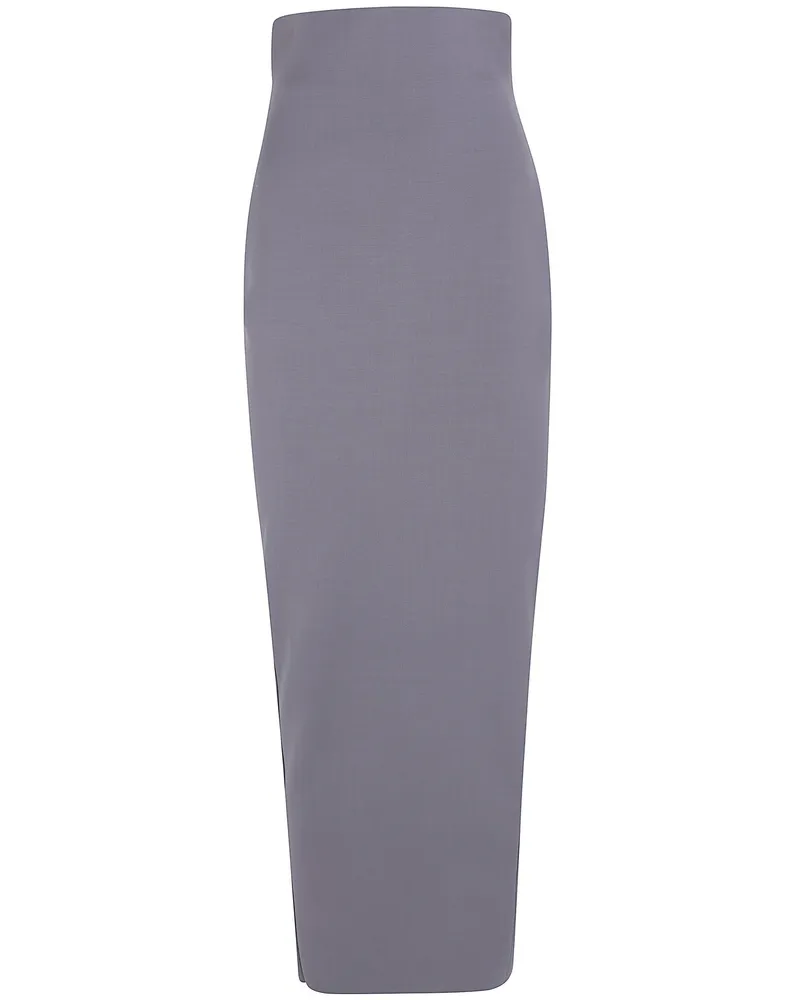 Rick Owens Skirt Wool Blend "Dirt Pillar Gray