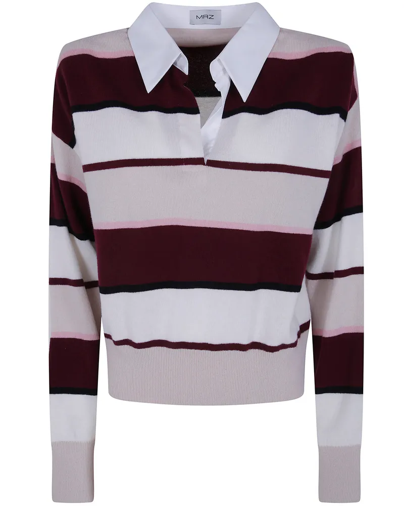 MRZ Sweater Long Sleeves Polo Neck "Oversized Beige