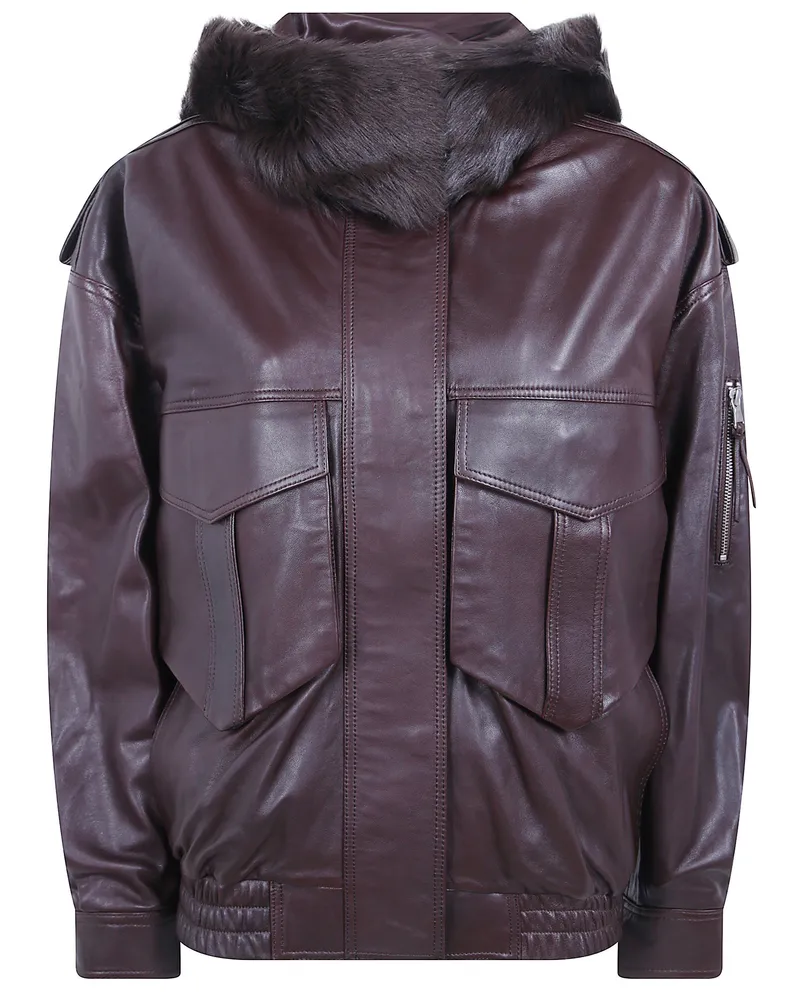 FRANKIE Shop Hooded Jacket "Napa Brown