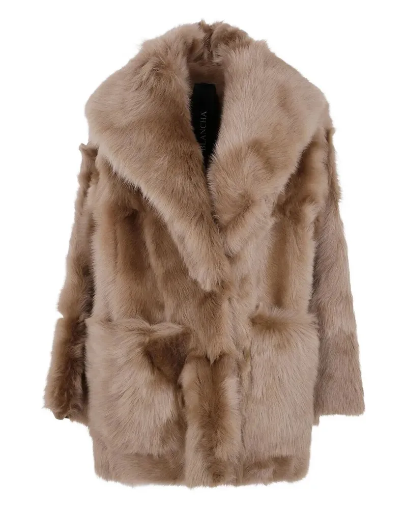 BLANCHA Toscana Shearling" Jacket Gray