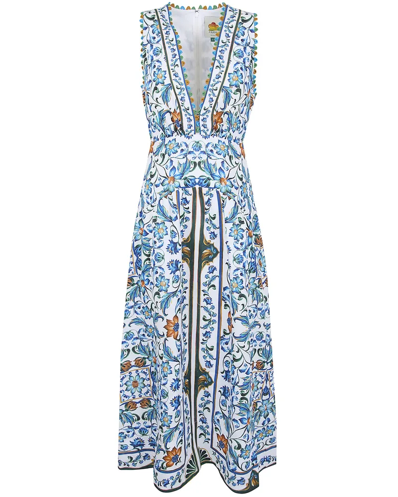 FARM Rio Midi Dress White