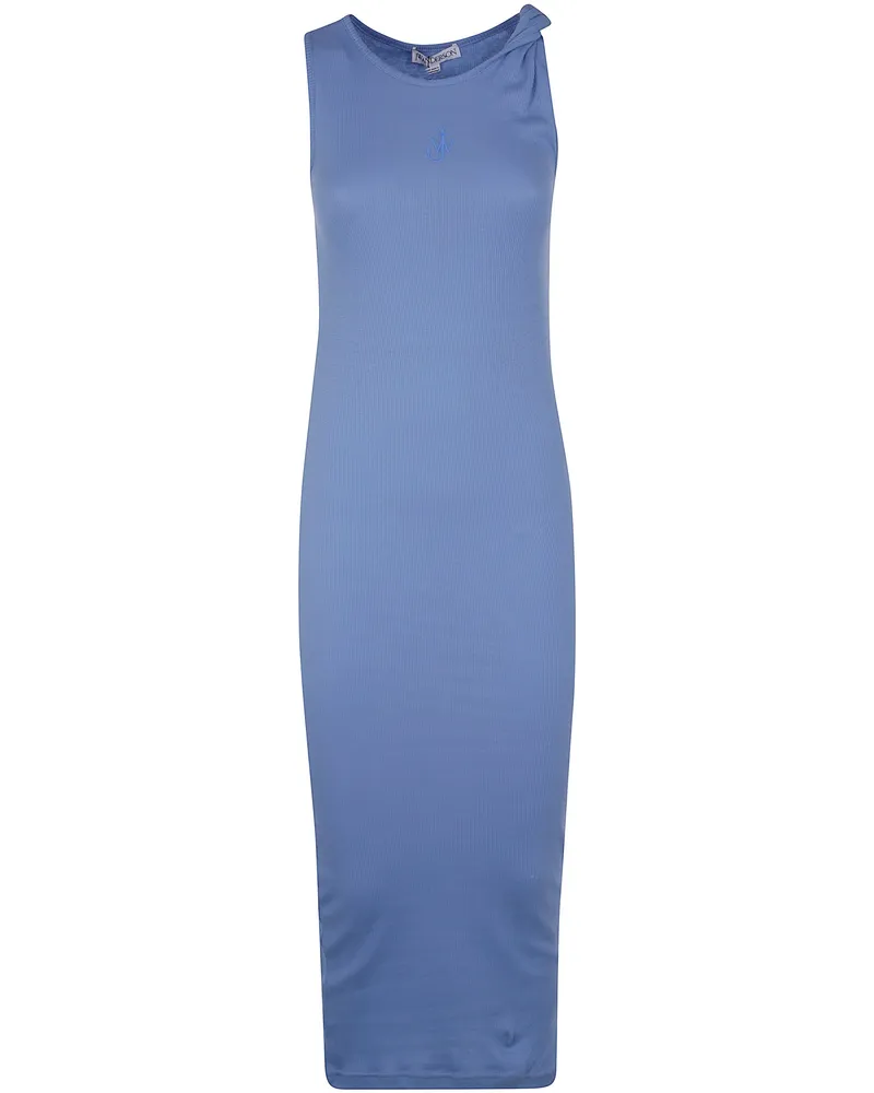 J.W.Anderson J. W.ANDERSON Anchor Embroidery Twisted Strap Dress By J. W.Anderson Blue