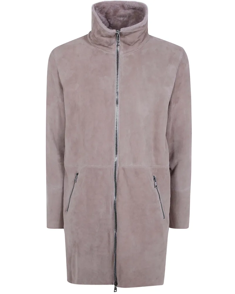 Giorgio Brato Coat Long Shearling Brown