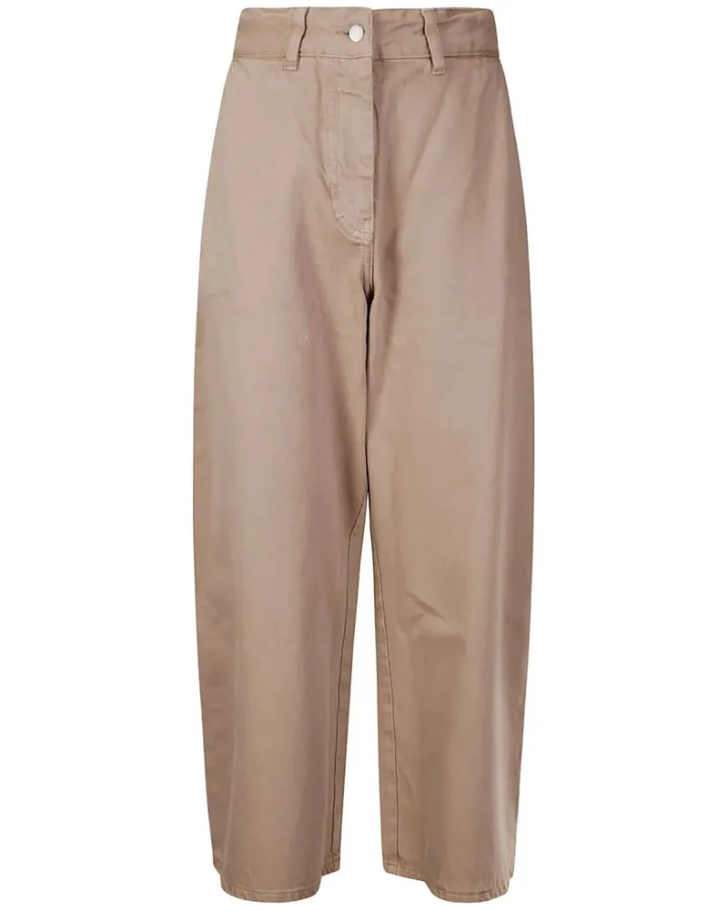 Studio Nicholson Chalco" Wide Crop Pant Brown
