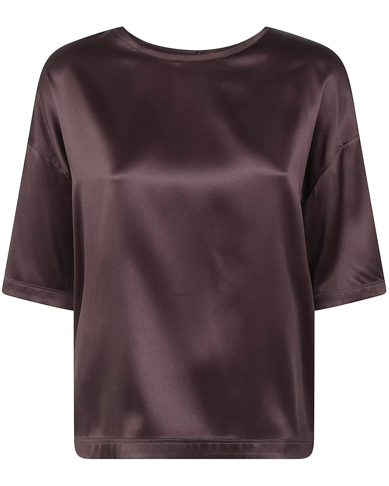 Brunello Cucinelli Short Sleeves Blouse Brown