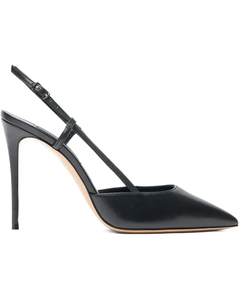 Casadei Julia" Jolly Minorca Leather Slingback T. 110 Black