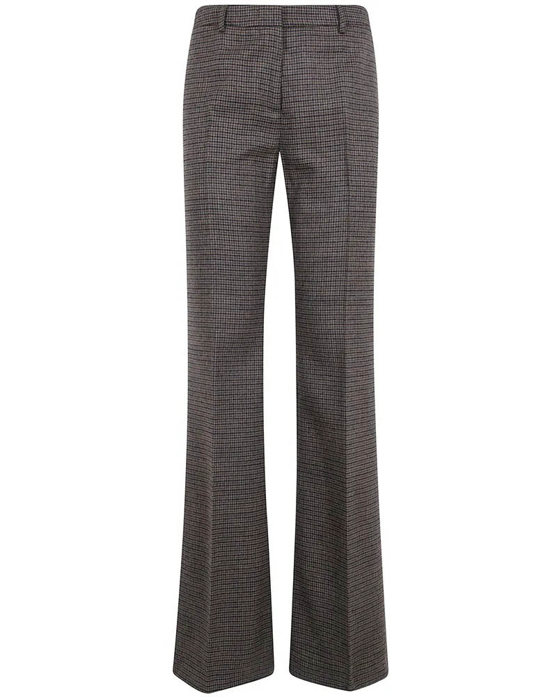 Etro Pants Flared Classic Trousers Gray