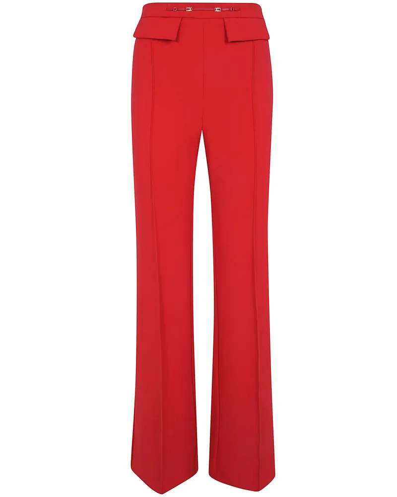 Elisabetta Franchi Pants Classic Red Passion Red