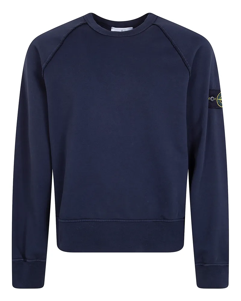 Stone Island Round Neck Sweatshirt Blue