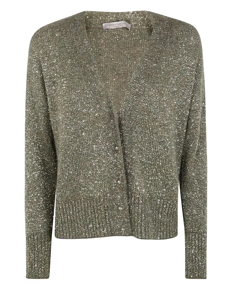 D.EXTERIOR D. EXTERIOR Soft Sequins Short Cardigan Green