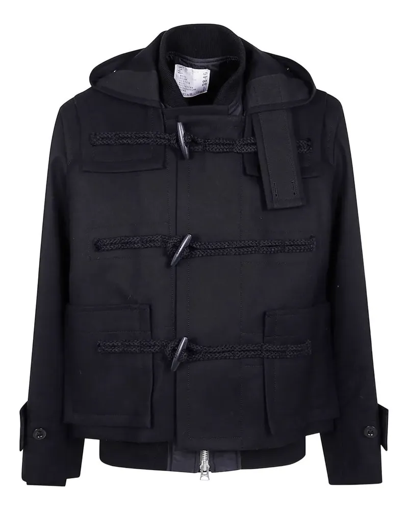 Sacai Wool Melton Blouson Black