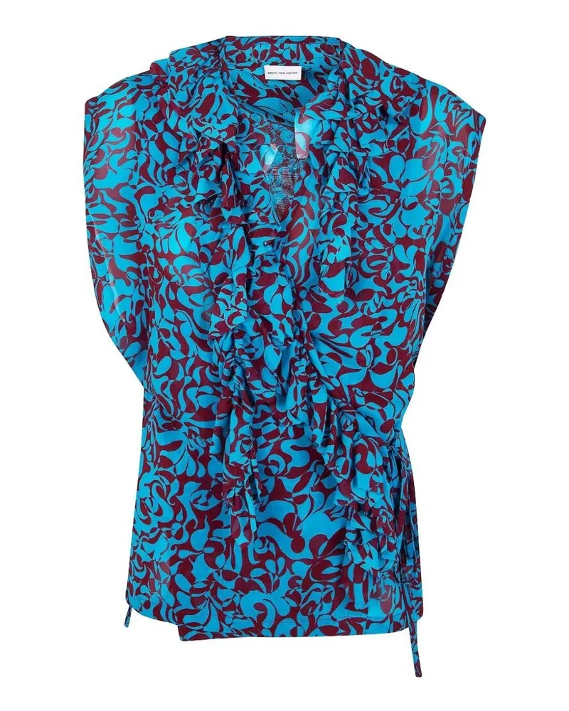Dries van Noten Clematis" Blouse Blue