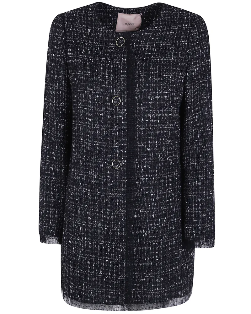 Twin-Set Long Jacket Black