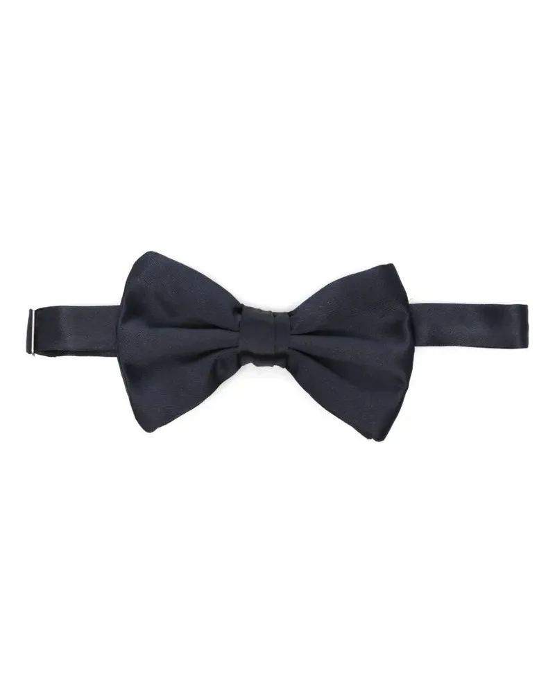 Giorgio Armani Woven Bow Tie Blue