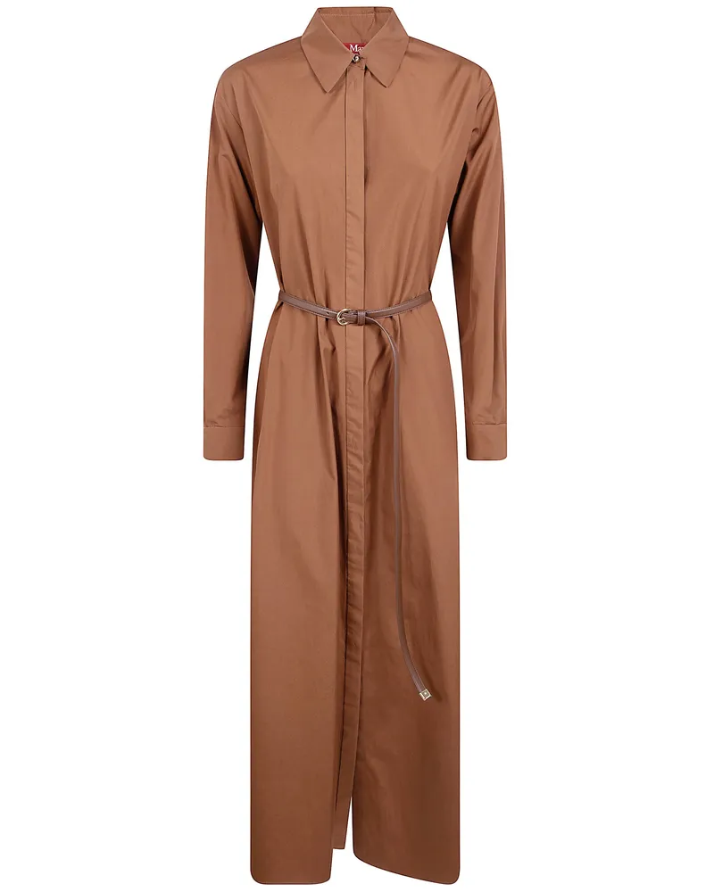 Max Mara Lecito" Midi Dress Brown