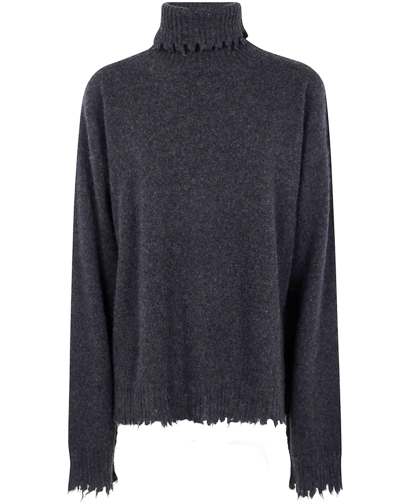 Uma Wang High Neck Top Gray