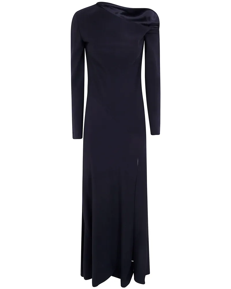 Alberta Ferretti Dress Long Sleeves "Enver Satin Black