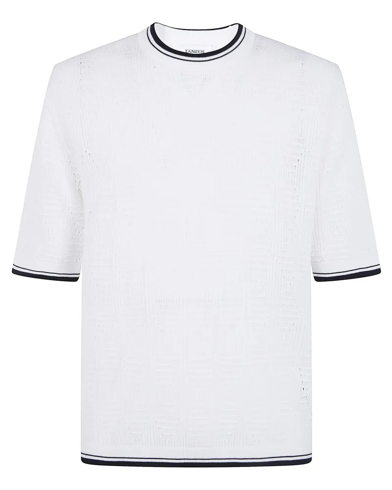 Laneus Knitted T-Shirt Man White