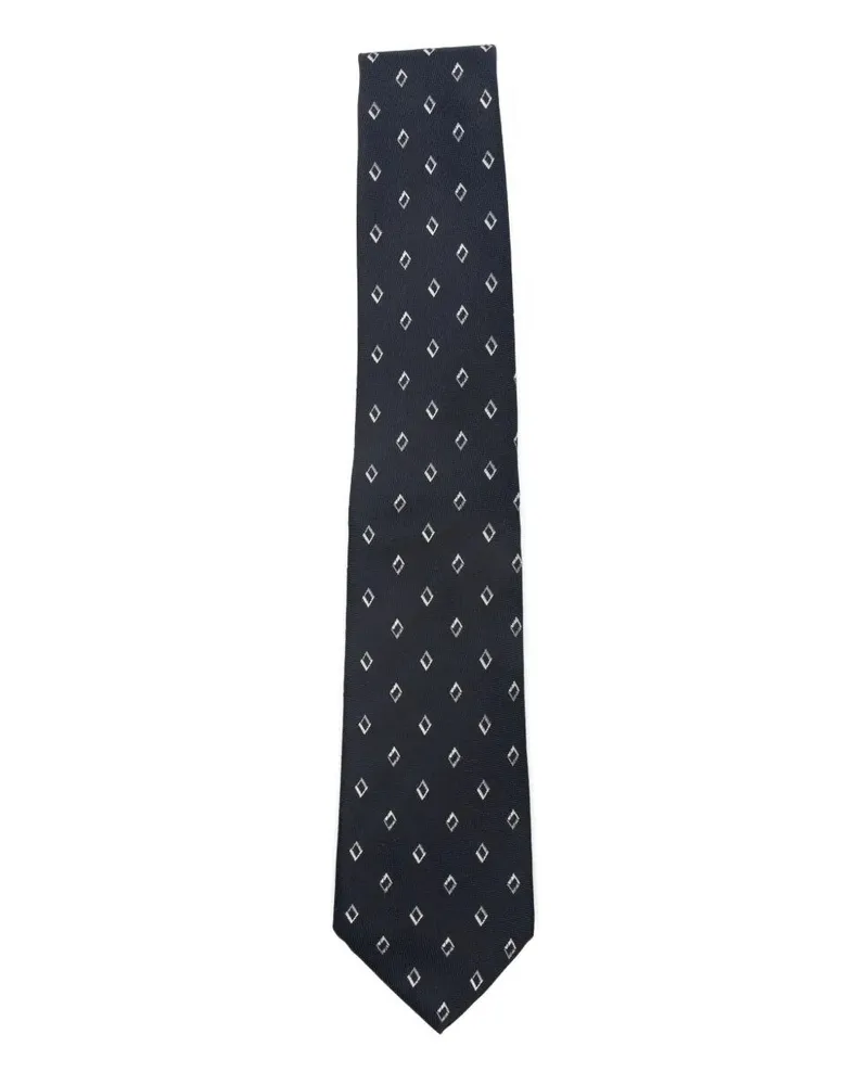 Emporio Armani Rhombus Tie Blue