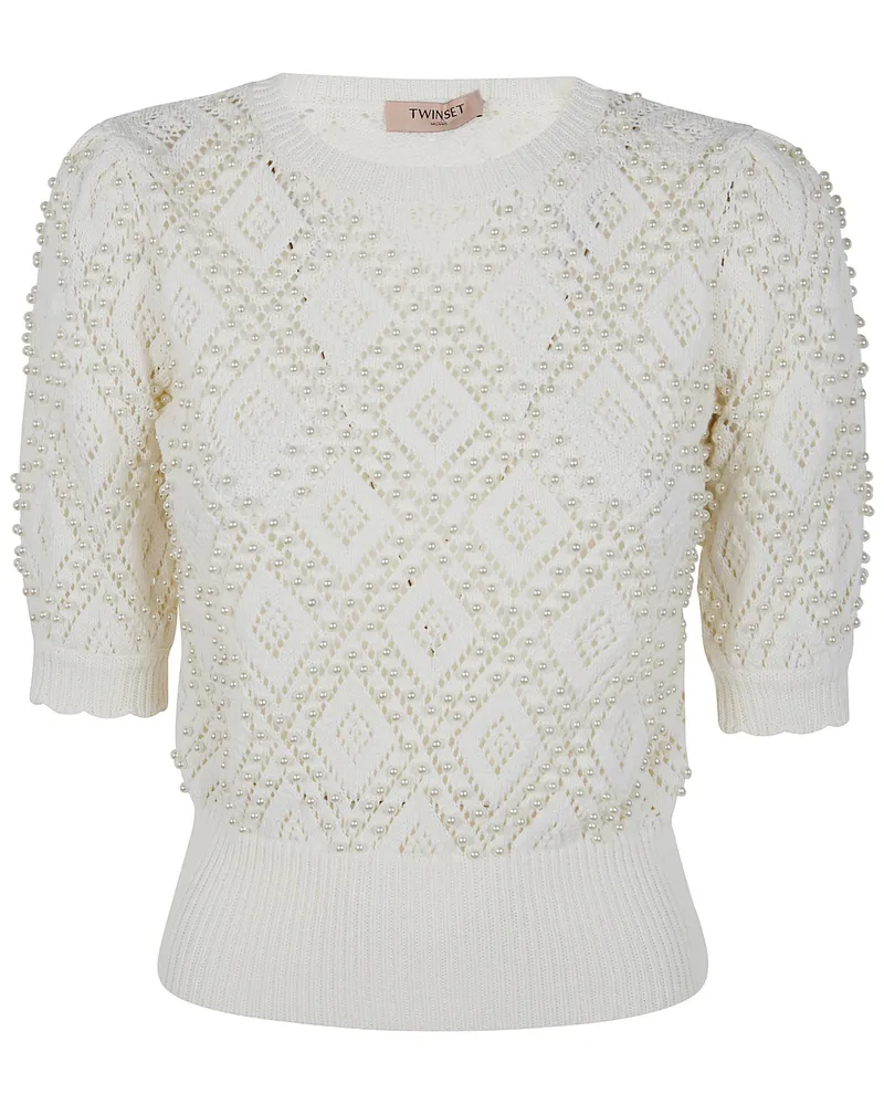 Twin-Set Round Neck Sweater White