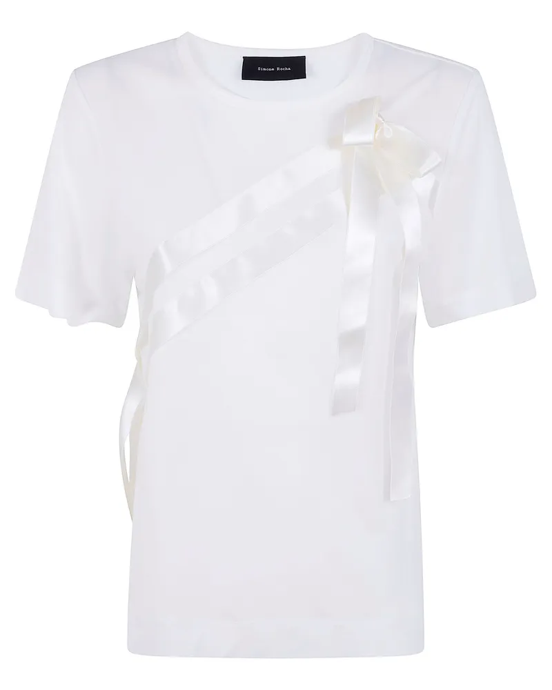 Simone Rocha Bow Sash" Easy T-Shirt White
