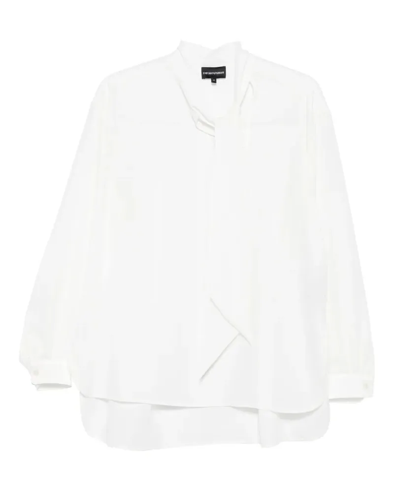 Emporio Armani Bow Collar Shirt White