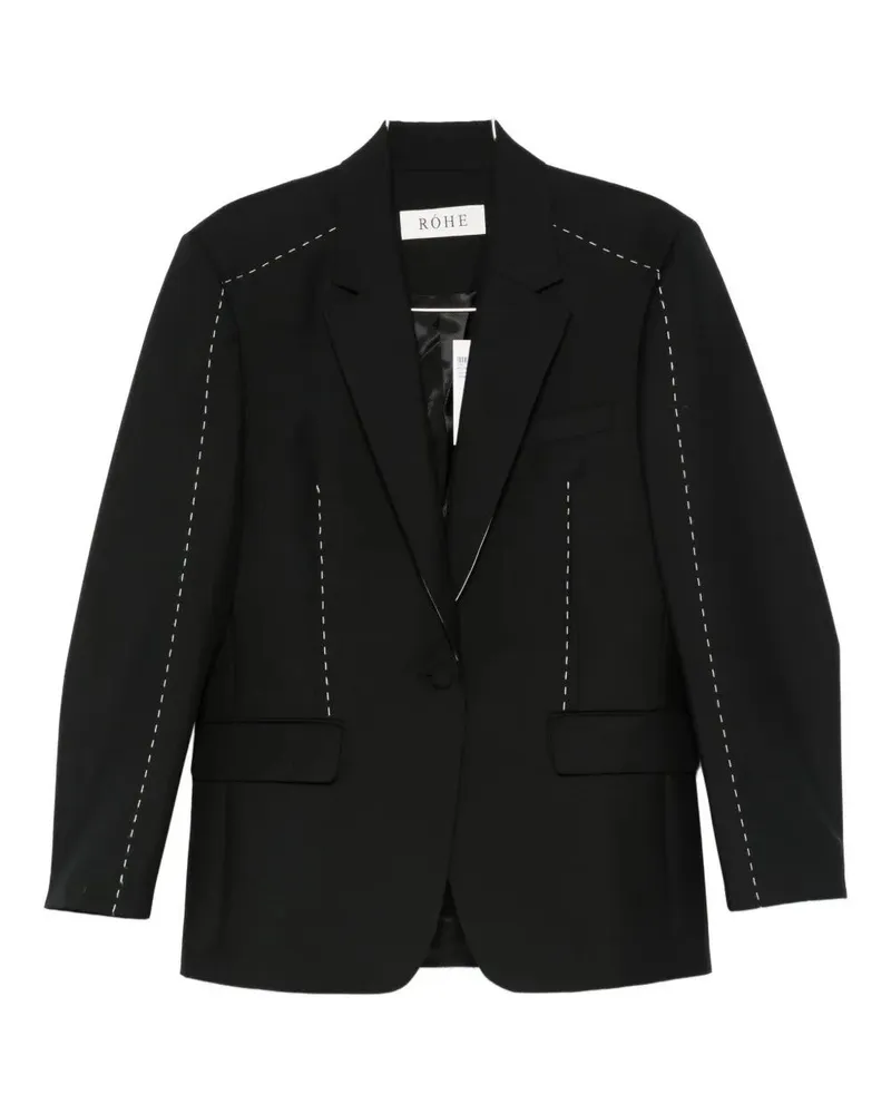 Róhe Contrast Detail Blazer Black