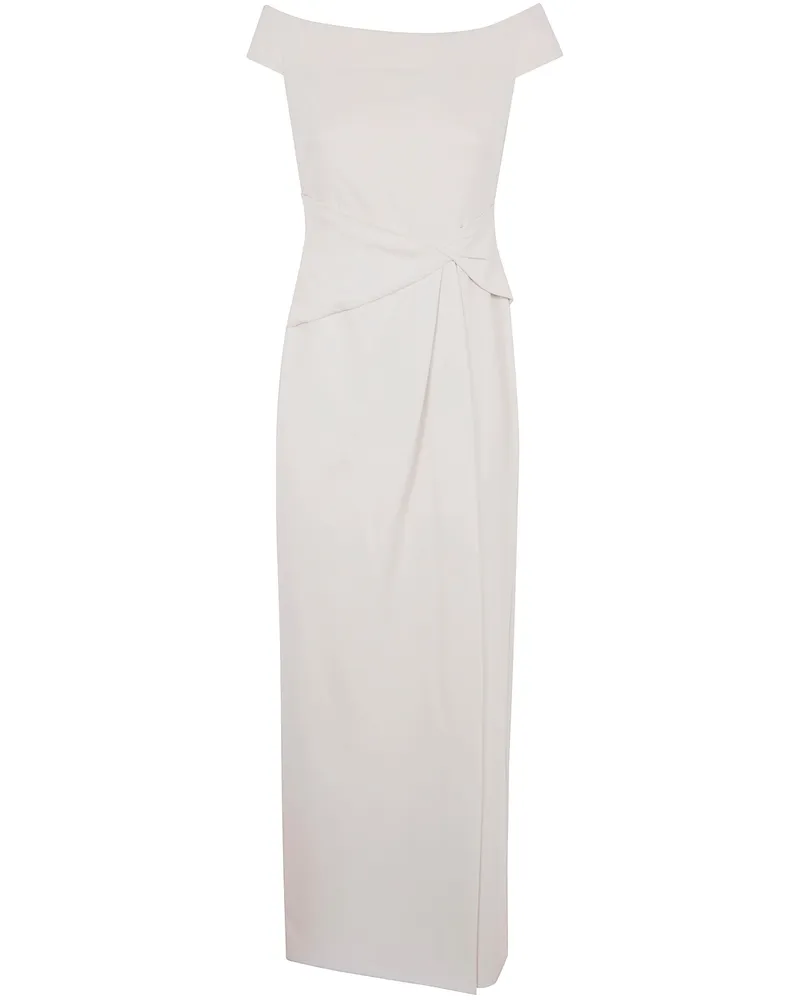 Ralph Lauren Saran Short Sleeves Gown By Lauren Ralph Lauren White