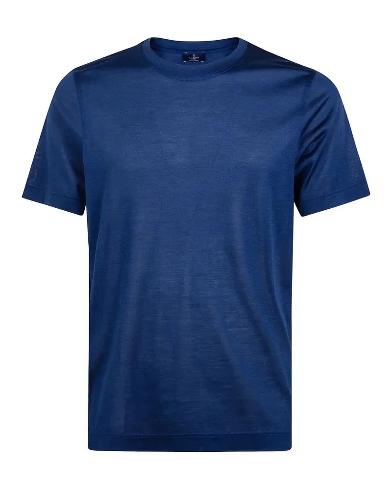 BARBA Silk T-Shirt Blue
