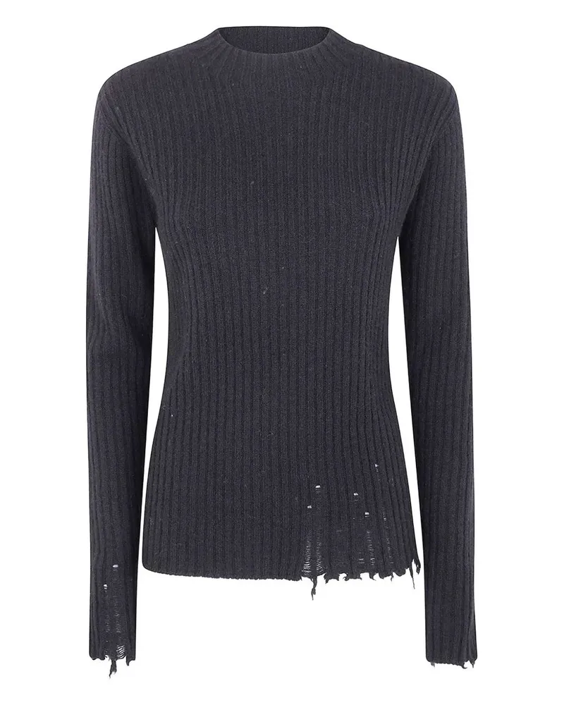 Uma Wang Plain Ws' Rib Top Black