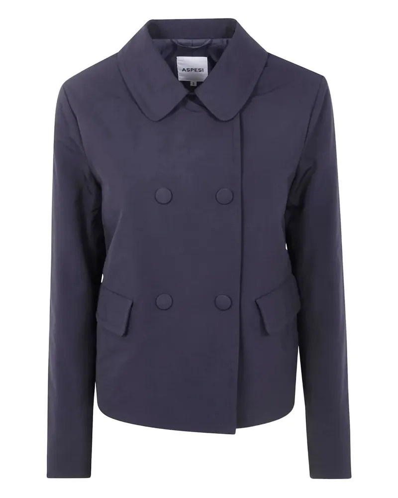 ASPESI Aranciata Double Breasted Jacket Blue