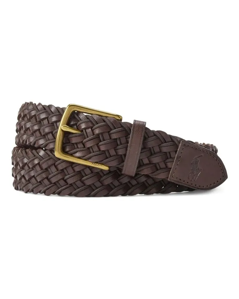 Ralph Lauren Medium Belt "Brd Strch Brown