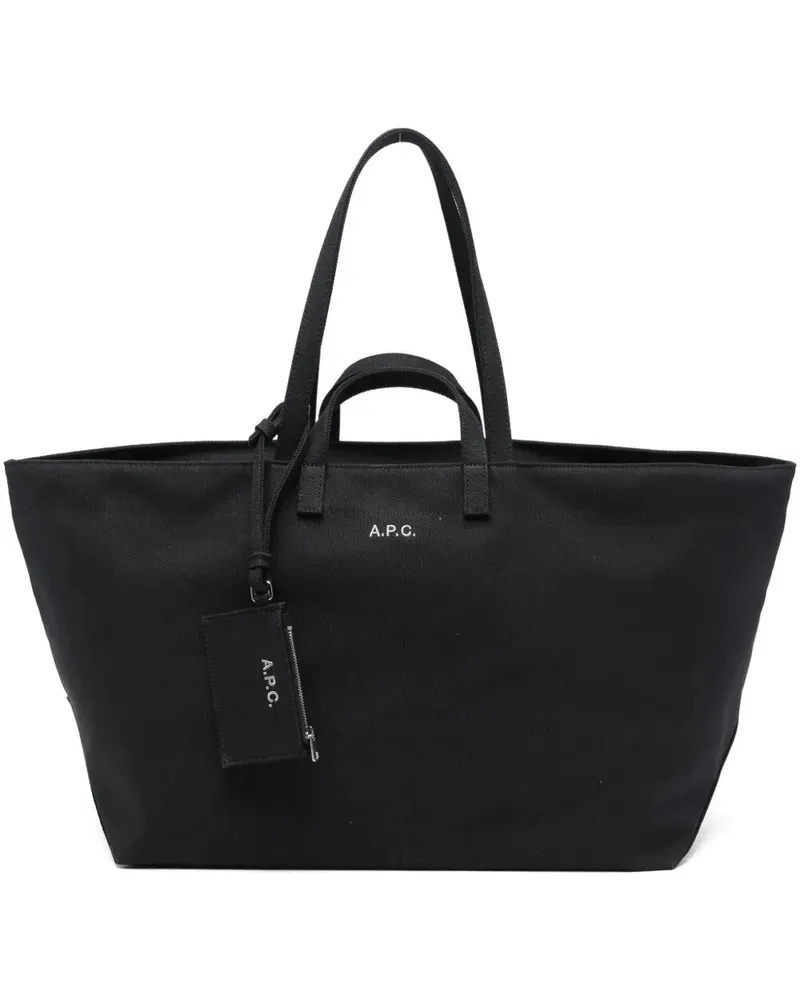 A.P.C. A. P.C. "Le Drummer Toile" Tote Bag Black