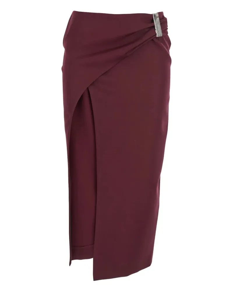 ATTICO Midi Skirt Red